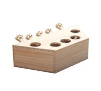 VICASKY Frapper pour Chat D’intérieur en Bois Solide, Souris Stimulant Les Instincts Naturels, Jeu Interactif Cinq Trous pour Divertir et Exercer Votre Animal