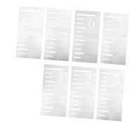 VICASKY Gabarit de Croissance en Plastique Creux pour Garçon et Filles, Lot de 7 Pièces, Règle Graduée Réutilisable, Pochoir de Taille pour Décoration Murale et Activités Manuelles Éducatives