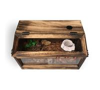VICASKY Gamelle pour Reptiles en résine Style Imitation écorce, Plateau pour Vivarium, Pratique à Nettoyer, Convient pour Tortue terrestre et Serpent