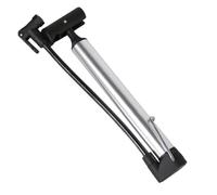 VICASKY Gonfleur de Pneus Pompe à Pied Portable Mini Haute Pression en Alliage D'aluminium Argenté, Compatible Valve Presta et Vélo, Clip de Fixation pour Porte-bidon