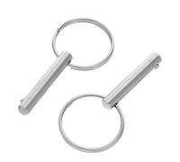 VICASKY Goupille de Bimini en Acier Inoxydable 2pcs Câble Intégré pour Matériel Nautique, Retrait Facile, Accessoire Sécurisé pour Voile et Voyage