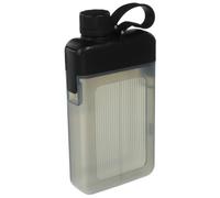 VICASKY Gourde de Fitness Bouteille d'eau Carrée Transparente 450ml Couvercle, PC PP Silicone, Portable, Étanchéité, Noir, pour Bureau et Activités de Plein Air Réutilisable