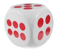VICASKY Grands dés en mousse Cube géant à points de mousse Fête Grands dés dés à 6 côtés Cube en mousse pour la salle de classe Cube de jeu Cube de jeu Accessoires Blanc