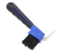 VICASKY Grattoir Cheval avec Brosse Outil de Toilettage pour Chevaux Cure Pied Antirouille Manche Confortable Accessoire pour Entretien Couleur Aléatoire Couleur Aléatoire