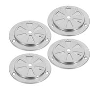 VICASKY Grille D'aération en Acier Inoxydable pour Four et Fumoir - 4 Pièces - Ventilation Barbecue Charbon - Couvercle de Conduit D’évacuation - Résistance Haute Température - Flux D’air