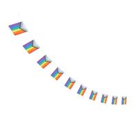 VICASKY Guirlande de Fanions Arc-en-ciel 30 Drapeaux 14x21 Cm, Décoration Extérieure Pride Lgbt pour Fête et Parade, Banderole Colorée 9 M pour Événement de Fierté