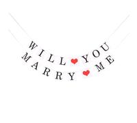 VICASKY Guirlande en Papier « Veux-tu M'épouser » Décorative pour Demande en Mariage, Bannière Suspendue pour Décoration Voiture Mariage, Accessoire Fête Romantique Intérieur et Extérieur
