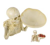 VICASKY Halloween Bol de Crâne en Résine, Décoration de Table, Conteneur | Ornement de Bureau Créatif, Plateau de Stockage, Style Unique, pour Couloir et Table, Objet Décoratif