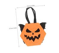 VICASKY Halloween Réutilisable Tissu Non Tissé avec Poignées à Friandises Motif Démon pour Fête Polyvalent pour Bonbons et Goûters
