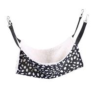 VICASKY Hamac pour Chat Suspendu Double Face Respirant en Peluche Et Polaire, Petit Format 27x27 Cm, pour Cage Ou Nid, Adapté Aux Chats Et Petits Animaux De Compagnie