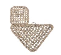 VICASKY Hamac Triangulaire pour Lézard avec Ventouses Lit Suspendu en Fibres Naturelles Échelle Rabattable Intégrée Espace de Repos Sécurisé pour Anolis Dragons Barbus Geckos et