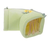 VICASKY Hamac Tunnel pour Petits Animaux en Tissu Vert L Lit Suspendu Angle Droit pour Lapins Hamsters Rats et Furets Tunnel de Jeu Sécurisé et Confortable pour Cage