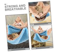 VICASKY Hamacs pour Petits Animaux Coton Confortable Lit Suspendu Chaud pour Cage Hamster Cochon Furet et Souris Résistant et Respirant Nid Douillet pour Toutes Bleu