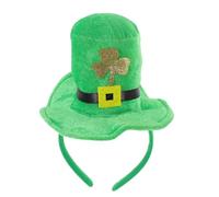 VICASKY Headband Saint Patrick's Day avec Haut de Forme Shamrock Accessoire Irlandais Confortable et Durable pour Fête et Festival