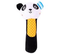 VICASKY Hochet en Peluche Bébé Panda Noir et Blanc Mini Portatif Stimulant la Motricité Fine Développement Sensoriel Format Compact Facile à Manipuler pour -Né et Nourrisson