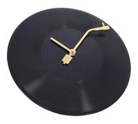 VICASKY Horloge Murale en Vinyle 30 Cm Aiguilles Style Phonographe Doré Décoration Murale Vintage pour Salon et Chambre Silencieuse Présent Original et Fonctionnel