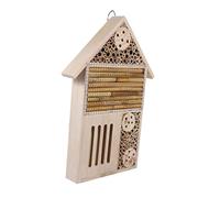 VICASKY Hôtel à Insectes en Bois pour Abeilles et Insectes utiles, avec Tubes pour Abeilles, décoration de Jardin, Couleur Bois Rustique pour Les Amateurs de Jardin