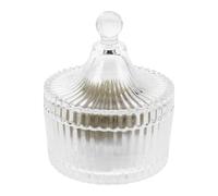 VICASKY Houppette pour Corps et Pot Verre Applicateur Doux pour Visage avec Manche Boîte de Rangement Décorative