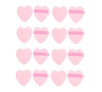 VICASKY Houppettes à Poudre Maquillage Cœur 50 Pièces Taille Standard sans Irritation pour Application Uniforme Visage Rose Outils Cosmétiques Incontournable Quotidien