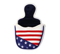 VICASKY Housse de Putter Maillet Style Drapeau Américain Brodé, en Cuir PU | Protection Anti-rayures, Forme Demi-ronde, pour Tête de Club et Rangement Paquet de Golf