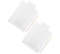 VICASKY Housse en Tissu Toile pour Chaise de Réalisateur Pliable, Lot de 2 Set de Set, Design Portable en Toile et Bois, Remplacement pour Siège de Chaise de Cinéma Blanc
