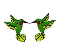 VICASKY Hummingbird Lot de 2 suspensions de fenêtre en Corde de Jute de qualité supérieure et Invisible décoratif pour Jardin et fenêtre