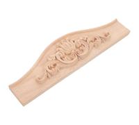 VICASKY Incrustation en Bois Sculpté 29X8 CM pour Meuble Applique Murale Décorative en Bois Massif Style Européen Fronton pour Armoire à Vin et Penderie Décoration Intérieure Élégante
