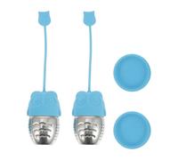 VICASKY Infuseur à Thé en Silicone et Acier Inoxydable 2pcs, Outil pour Infusion Feuilles, pour Mélanger Saveurs et Usage Quotidien