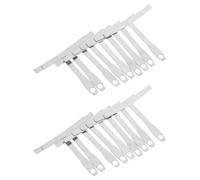 VICASKY Jauge de Rayon Outil de Mesure Précis 18 Pcs pour Guitare et Basse en Métal Argenté à Multi-rayons, pour Ateliers de Luthiers et Formations Musicales