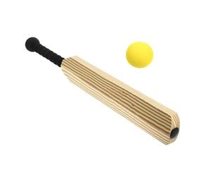 VICASKY Jeu de Cricket Garçon et Filles 24 Pouces Eva Bois Texturé Ensemble de Batte et Balle Sécurisé Sport Extérieur Plage Loisirs Famille
