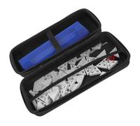 VICASKY Jeu de Dominos Triangulaires Plastique 56 Pièces 35x35x8 Mm Jeu de Stratégie Familial Portable Tuiles Numériques pour Voyage et Loisirs Compact pour 4 Joueurs