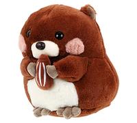VICASKY Jouet Peluche Marmotte en Peluche Marron Douce Coton PP, Coussin D'appoint pour Garçon et Filles, Décoration Maison et Aide Sommeil, Présent pour Tout-Petits