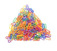 VICASKY Jouets à Relier Crochets en C en Plastique 400 Pièces, Maillons Chaîne Géométriques, Jeu Éducatif Modulable pour Cage D’Oiseaux, Perroquets, Garçon et Filles Dès 3