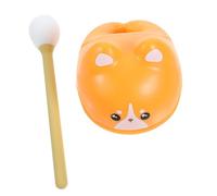 VICASKY Jouets De Poisson en Bois Shiba Inu Musical Relaxant De Bureau Drôle Musical à Percussion De Bureau à Percussion Relaxant Jouets De Physique Orange Résine
