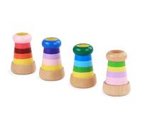 VICASKY Kaléidoscope en Bois de Hêtre, Éducatif pour Garçon et Filles 3-6 Ans, Grand Prisme Poly, Stimulation Imagination et Éveil Scientifique, Kaléidoscope pour Bébé et Garçon et