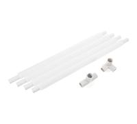 VICASKY Kit 6 Pièces Barres de Rechange pour Parc Bébé en Acier Inoxydable 58 CM avec Mousse Antichoc Raccords T et Triangle à Ventouses Accessoires Sécurisés pour Barrière de Jeu Bébé