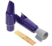 VICASKY Kit D’accessoires pour Saxophone Alto - Embout en Silicone Bleu Violet, Ligature et Couvre-bec pour Saxophone et Clarinette, Pièces Compatibles pour Anches et Instruments à Vent