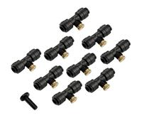 VICASKY Kit de 21 Buses D’Irrigation en Cuivre Noir pour Arrosage Extérieur | 10 Têtes de Bain, 10 Sièges et 1 Bouchon, Embout Amovible, Nettoyage Facile, Serrage Pépinière