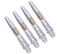 VICASKY Kit de 4 Tiges en Plastique Transparent Léger Ailettes Tournantes pour Fléchettes, Accessoires pour Cibles Électroniques de Loisirs