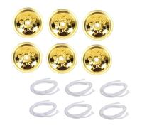 VICASKY Kit de Mèches Flottantes Coton et Aluminium pour Lampe à Huile Support Mèche Résistant pour Combustion Stable et Longue Durée Remplacement Pratique pour Lampe Pétrole