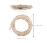 VICASKY Kit de Réparation Rotin Naturel 250 G Rouleau de Sangle Ronde 25 MM pour Réparation Meubles Jardin Chaise Terrasse Extérieur Fournitures de Tissage et Cannage de Chaises