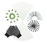 VICASKY Kit de Tiges de Support pour Serrage Tunnel de Jardin en Plastique Résistant Arceaux pour Protection des Cultures et Clips D'isolation pour Potagers et Vergers