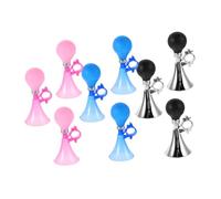 VICASKY Klaxon de Vélo pour Garçon et Filles 9 Pièces 3 Couleurs Argenté Bleu Rose Sonnette Vélo Manuelle Puissante pour Garçons et Filles Sécurité et Divertissement en Plein Air