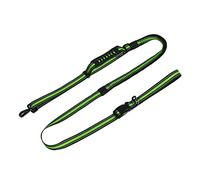 VICASKY Laisse pour Chien Ajustable Nylon Réfléchissante Ceinture de Course Laisse Verte pour Jogging et Promenade Sécurité Améliorée pour Animaux de Compagnie