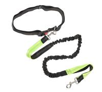VICASKY Laisse sans Mains pour Chien avec Coutures Réfléchissantes Multifonctionnelle en Nylon Long Réglable pour Jogging Extérieur Chiens Petits et Moyens Taille Noir et Vert Fluo