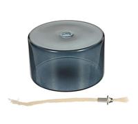 VICASKY Lampe à Huile Verre Stable et Élégante pour Décoration de Mariage et Maison Bougeoir Créatif Verre avec Mèche Métallique Ambiance Chaleureuse et Réutilisable