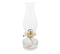 VICASKY Lampe à Pétrole Vintage en Verre Transparent avec Cheminée Réglable, Lampe à Huile Classique pour Décoration Intérieure et Ambiance Chaleureuse, Lanterne Rétro Polyvalente