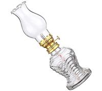 VICASKY Lampe à Transparente en Verre Épais, Style Rétro, Lampe à Pétrole D'intérieur, Éclairage d'urgence Décoratif, 1 Pièce pour Maison et Extérieur