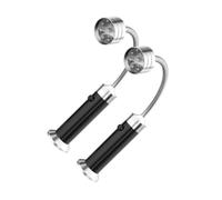 VICASKY Lampe Barbecue Extérieure LED Magnétique, Lampe Torche à Col Flexible Légère pour Camping et Boating, Alliage d'Aluminium, Noir, 1W