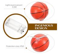 VICASKY Lampe Guirlande Lumineuse Basketball Lampes PP Résistant Décoration Ambiance Sportive pour Fête Intérieure sans Pile